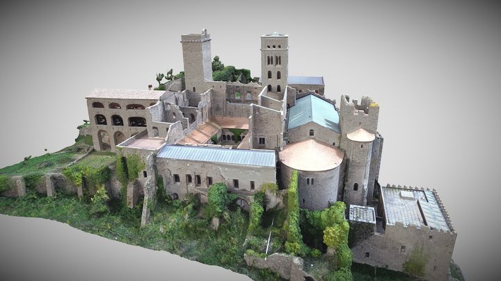 Monastery of San Pere de Rodes - spain - HD 3D Model