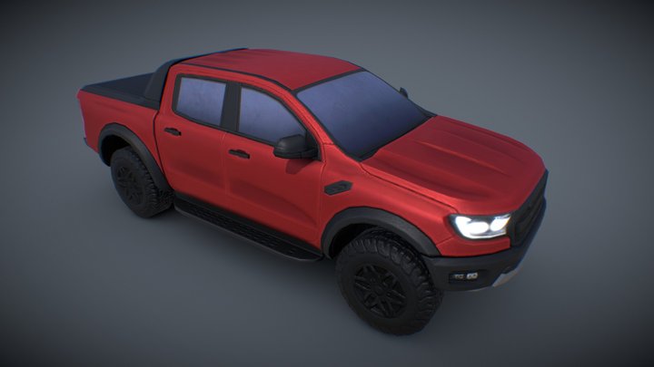 2019 Ford Ranger Raptor CIVIL (Cities Skylines) 3D Model