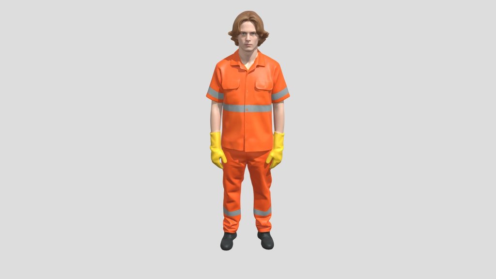 High Visibility Orange Worker