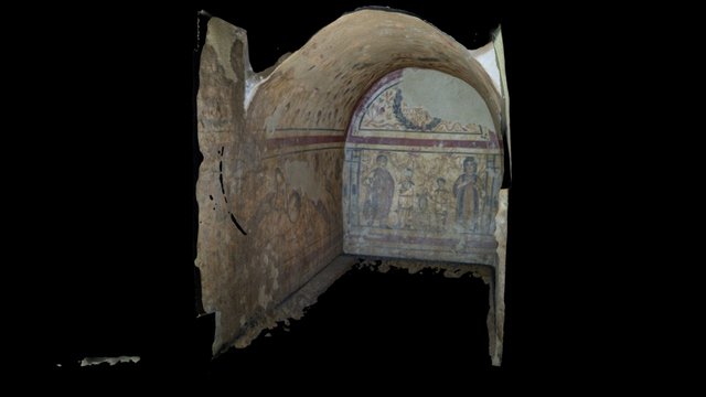 178 - sarcophagus with wall paintings 3D Model