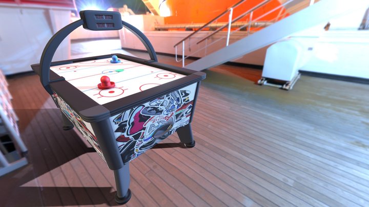 Air Hockey 3D Model