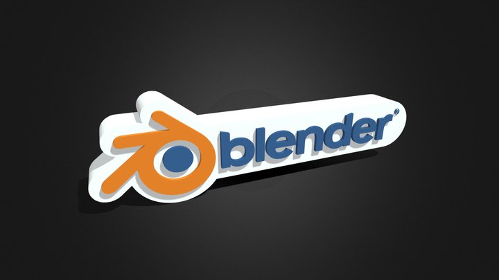 Blender official logo to 3D model 3D Model