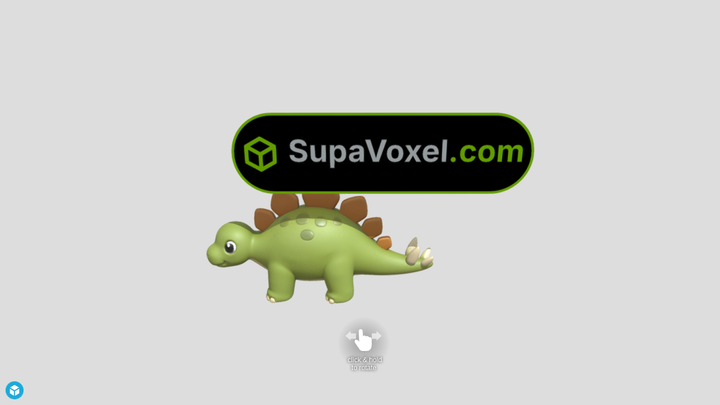 Cute Stegosaurus - Prisma 3D vs SupaVoxel