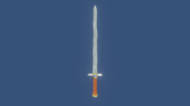 Crystal Long Sword 3D Model