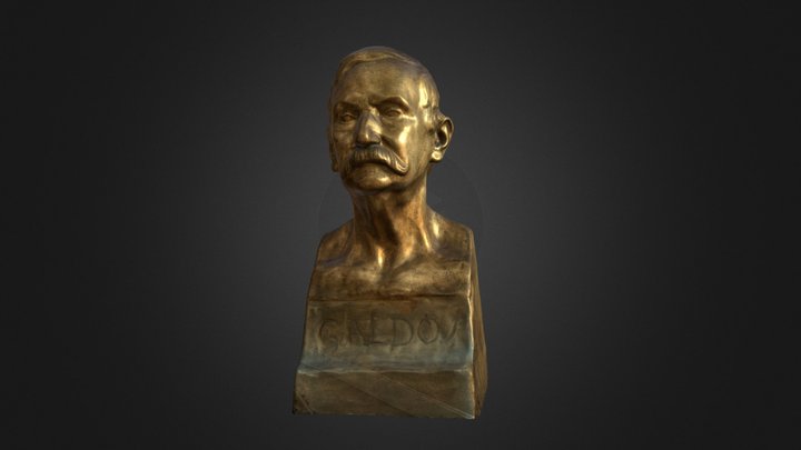 Busto de Bronce de Benito Pérez Galdós 3D Model