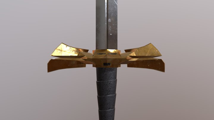 Medieval Longsword 3D Model