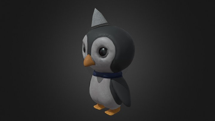 Cartoon Pinguin 3D Model