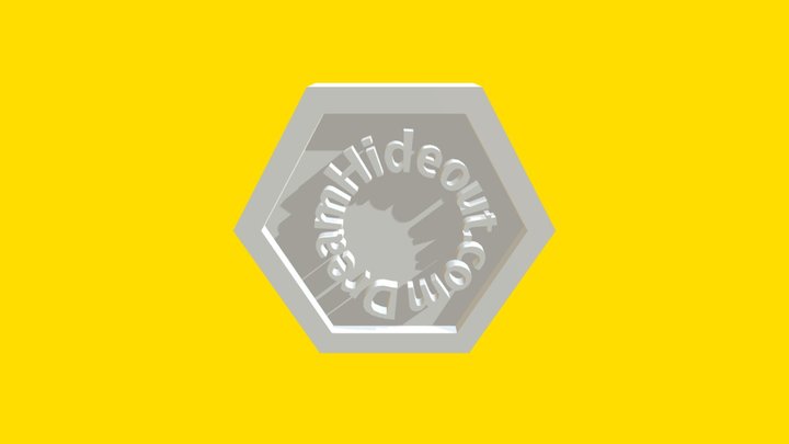 2 Sided Hexagon w/Text and Image 3D Model