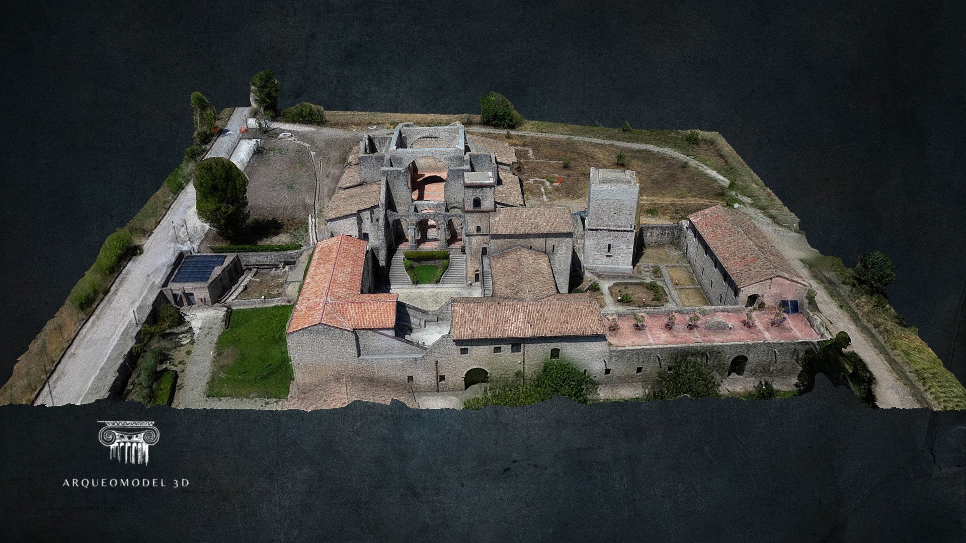 Abbey of San Guglielmo al Goleto ITALY Buy Royalty Free 3D model by Arqueomodel3D