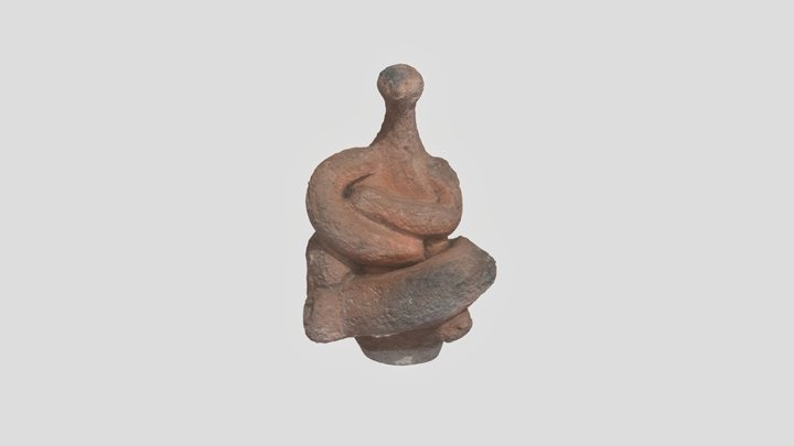 1966:20 Sitting man sculpture 3D Model
