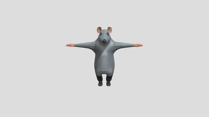 Dancing Milton the Rat - Rigged Meme 3D Model