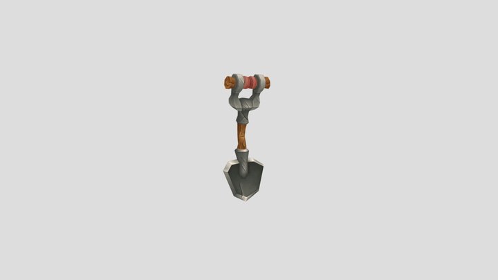 Stylized handpaint shovel 3D Model