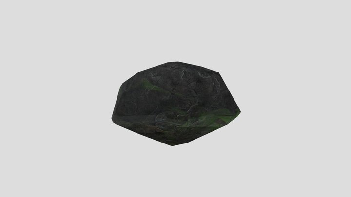 Rock Low Poly Grey Boulder