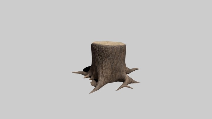 Tree Stump 3D Model