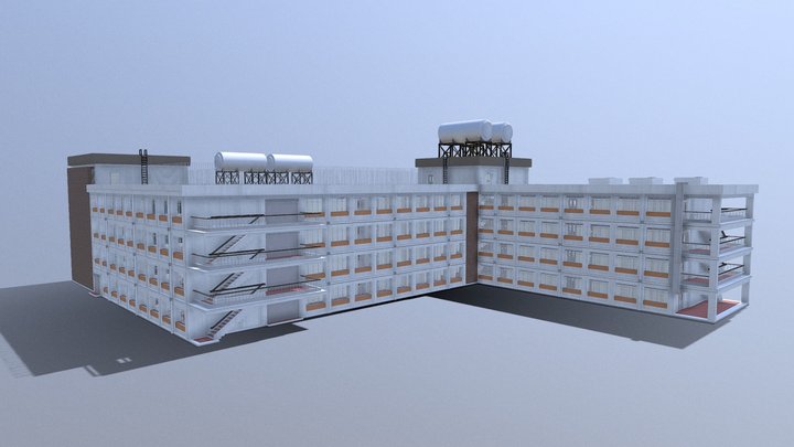 Uncle Mugen's School Building – Kostenloses 3D-Modell STL
