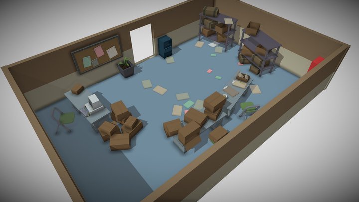 офис-кладовка из бункера Last Day on Earth 3D Model