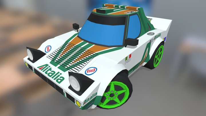 1978 Lancia Stratos HF Group 4 - Stylized 3D Model