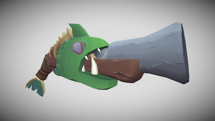 Fish Gun - Handpainted Weapon 3D Model