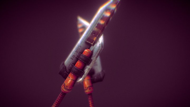 sd4-01 (Low-Poly Sword) 3D Model