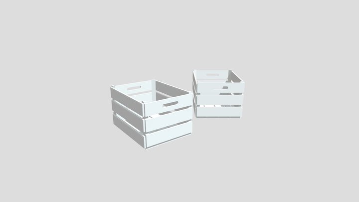 Wooden Crate (Blender Node Texture) 3D Model