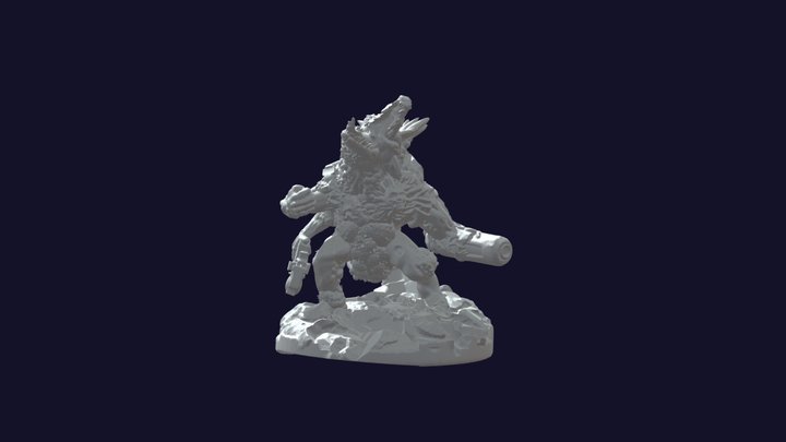 kroko centré 3D Model