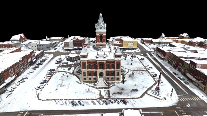 Gibson County Courthouse, indiana 3D Model