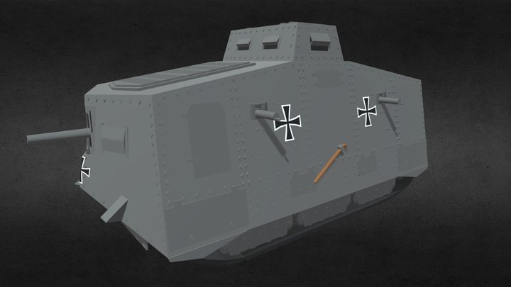 A7V Sturmpanzerwagen 3D Model