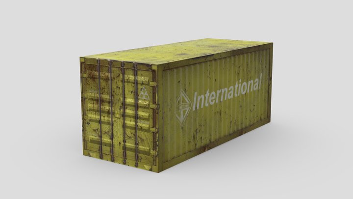 Container Low-Poly 3D Model