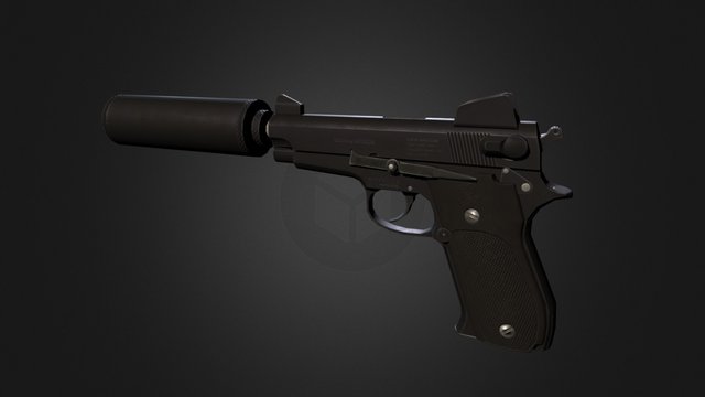 Mk22 Mod 0 "Hush Puppy" 3D Model