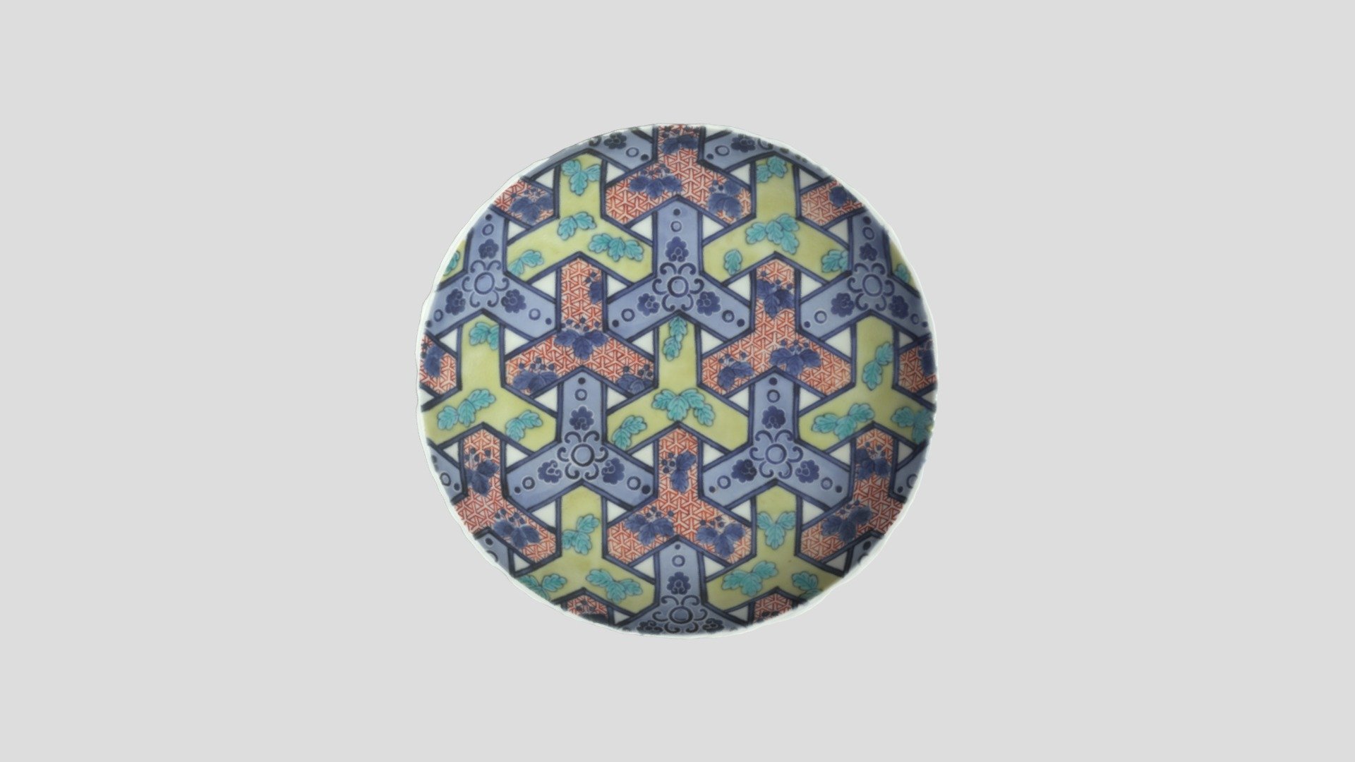 Dish with Interlocking Patterns - 3D model by OCMFA [c2f5097] - Sketchfab
