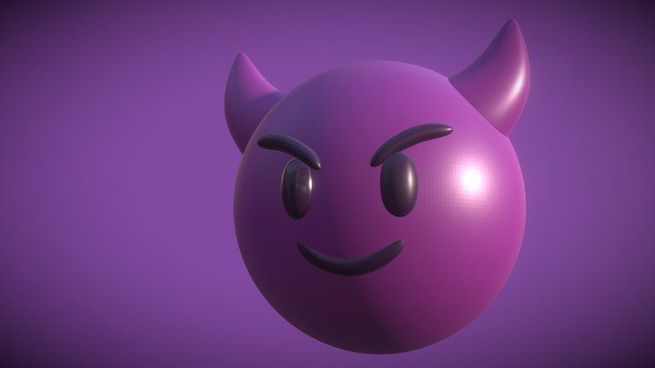 Devil Emoji 3D Model