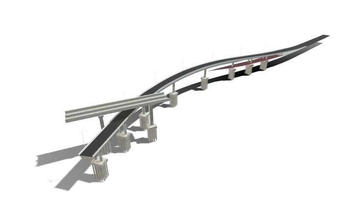 3D BIM Model Toll Road 3D Model