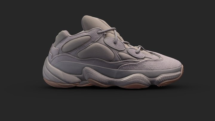 Adidas Yeezy 500 scan in 900k Poly with extras 3D Model