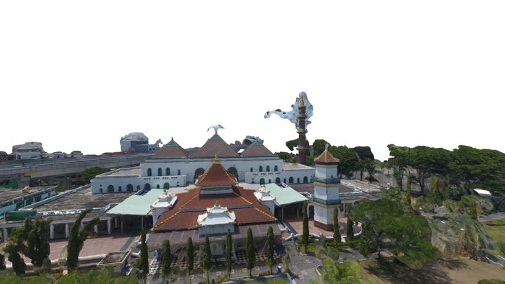 Masjid Agung Palembang 3D Model