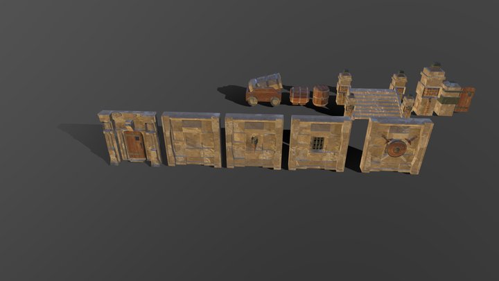 Medieval Asset Pack (Low Poly) 3D Model
