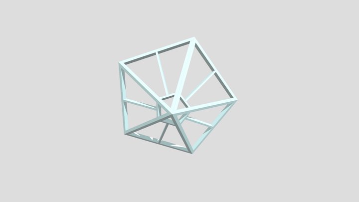 Icosa cap, 5 triangles with T-blocking 3D Model
