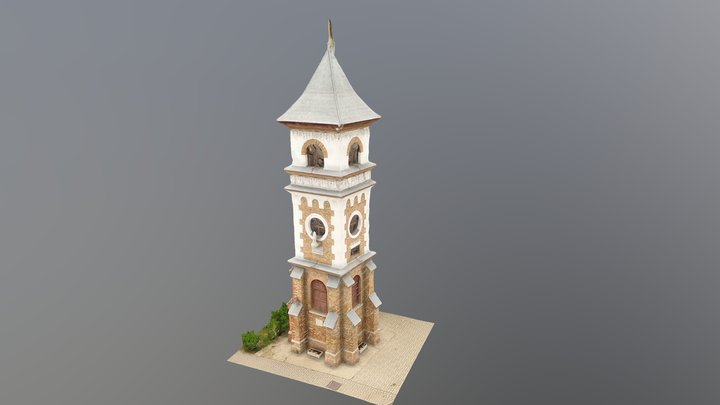Ercsi tűzoltó torony 3D Model