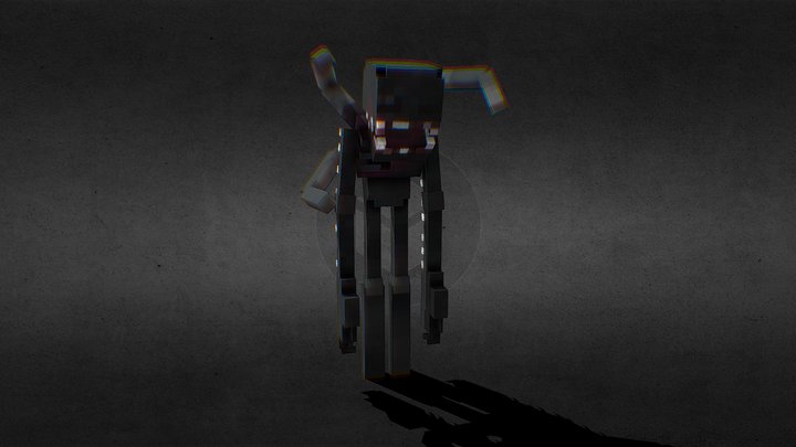 3D model Minecraft Enderman VR / AR / low-poly