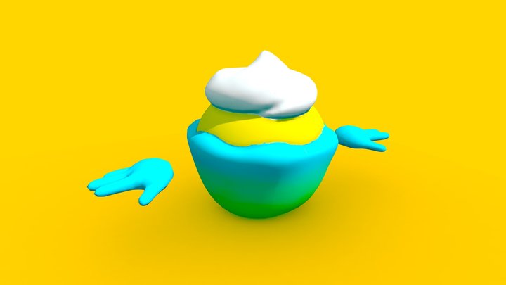 Cupcake Minion w/ Rig - Game Object 3D Model