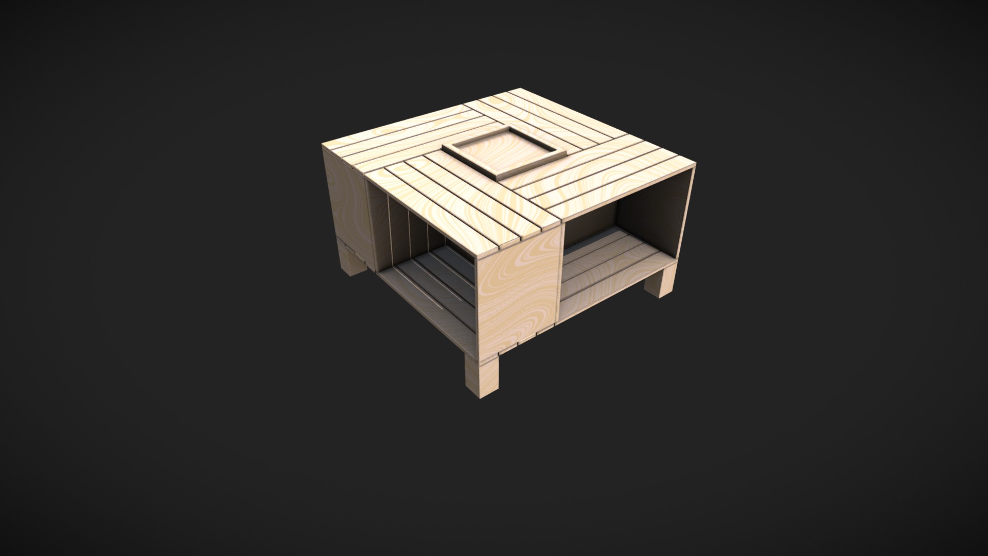 3D model Wooden Table - This is a 3D model of the Wooden Table. The 3D model is about engineering drawing.