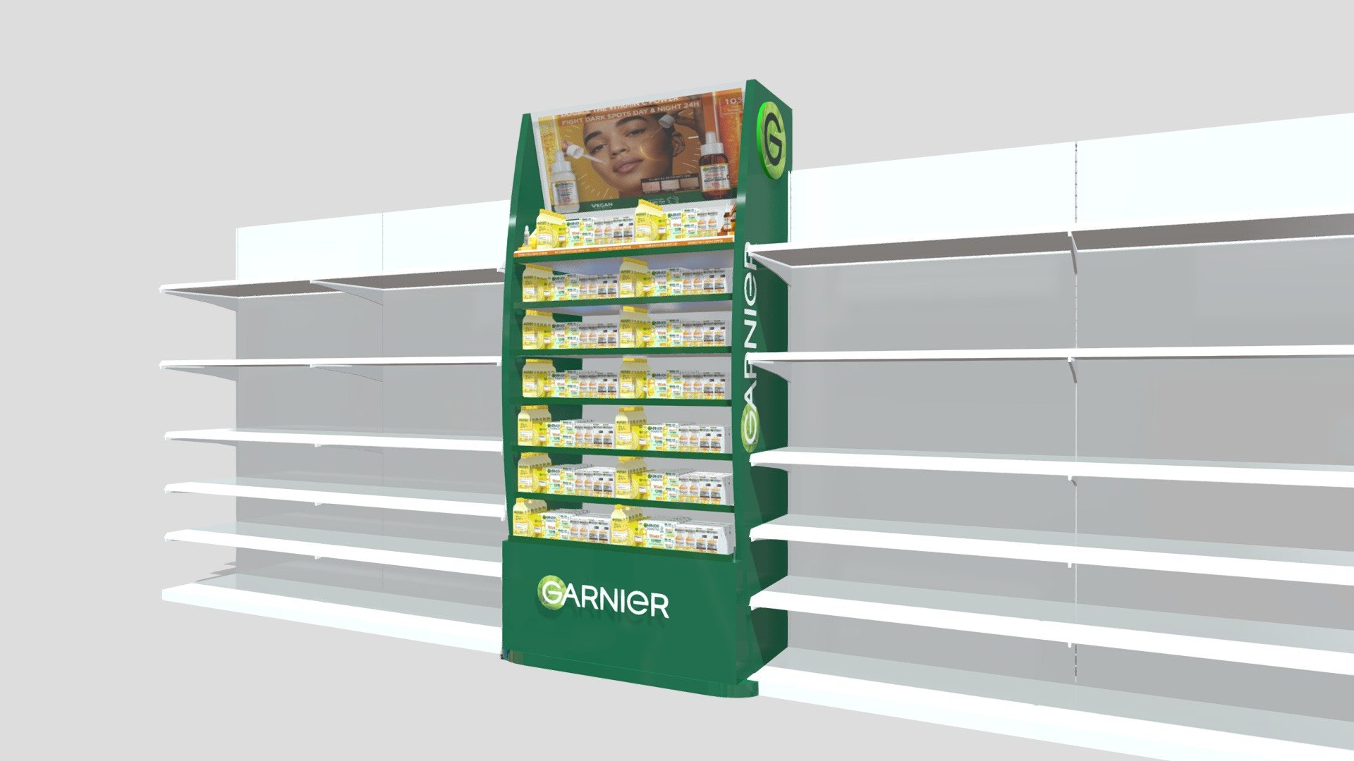 Garnier 2025 Floor Display Stand3 - 3D model by raofnaaji [c2fb304 ...