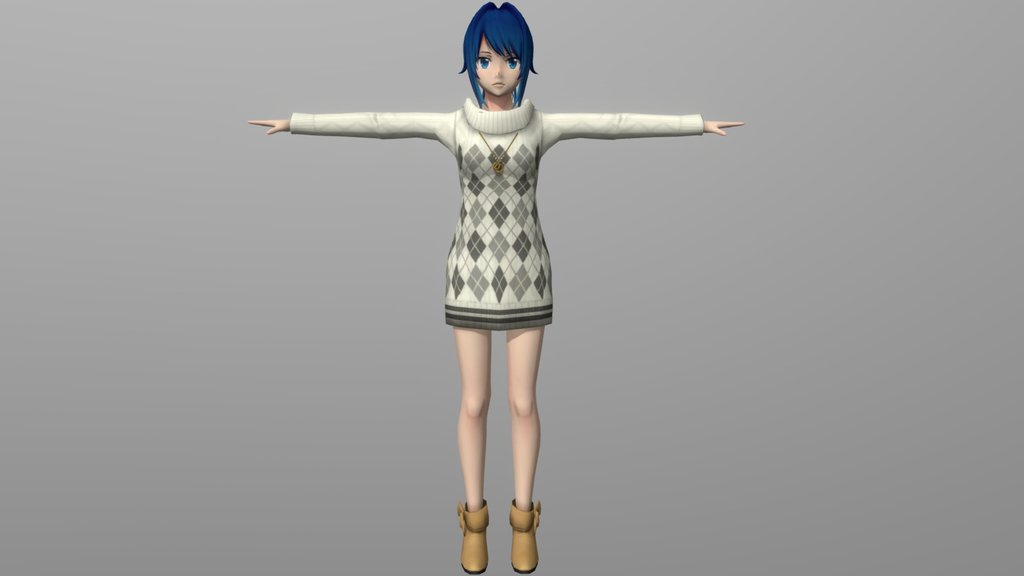 Aoi Kiryu Casualwear 2 (With Bones)