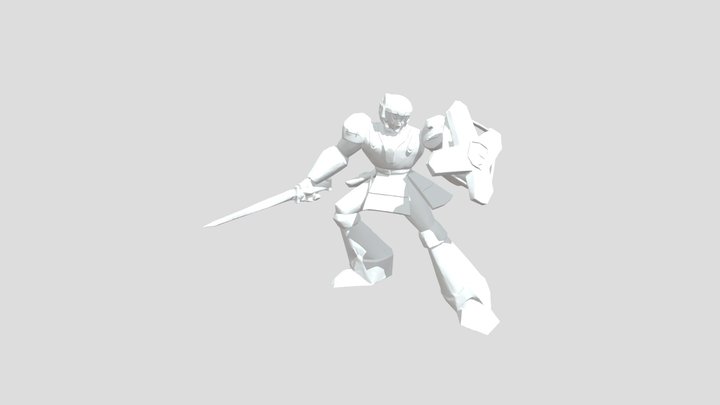 Red Battle Borg Alien Ranger 3D Model
