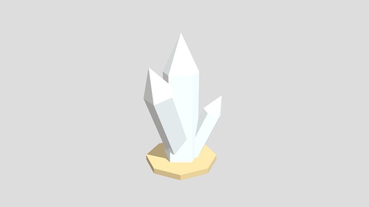 Low-Poly Crystal 3D Model