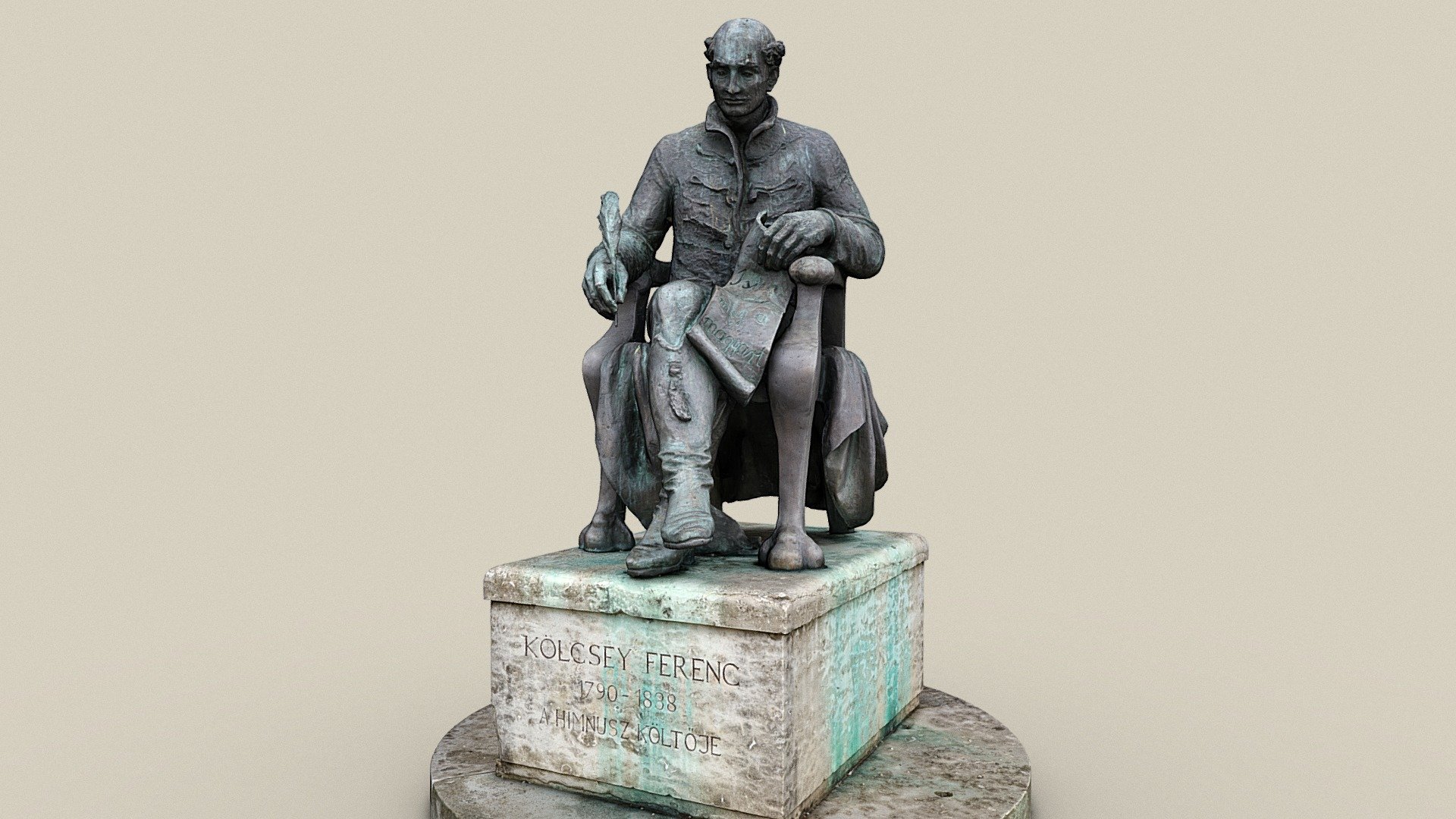 Ferenc Kölcsey — Sketchfab embed 3D viewer