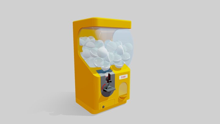 Gacha machine upload 3D Model