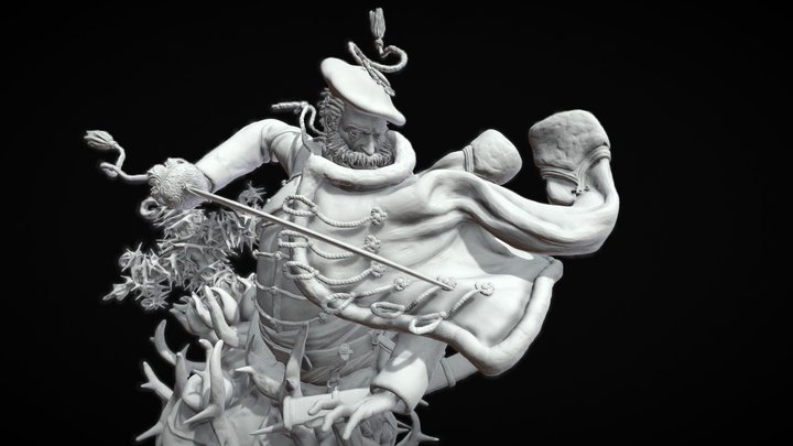 DIOS PATRIA REY 3D Model