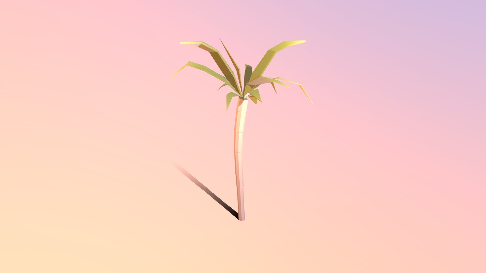 Low-poly Cali Palm