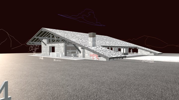 Casa Fontenebro. Texturas de bosquejo 3D Model