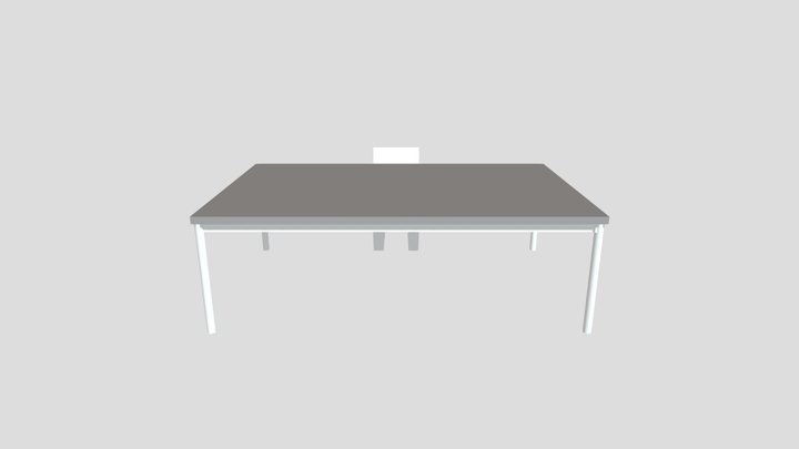 Chair And Table Modle 3D Model